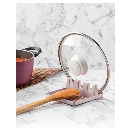 Violeta Home Uchwyt w kolorze jasnoróżowym na pokrywki - 17 x 5 x 31 cm ze sklepu Limango Polska w kategorii Akcesoria kuchenne - zdjęcie 178254467