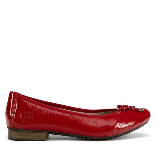 Baleriny Rieker 51950-33 Czerwony Rieker 39 eobuwie.pl