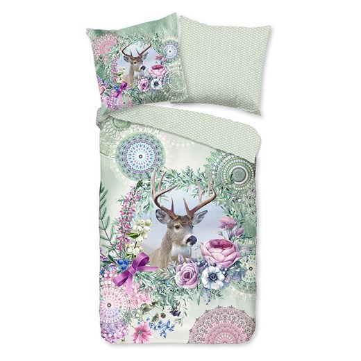 Hip Komplet pościeli flanelowej &quot;Romini&quot; w kolorze zielonym ze wzorem ze sklepu Limango Polska w kategorii Pościele - zdjęcie 178256036