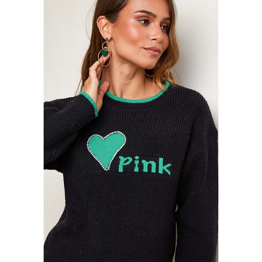 Soft Cashmere Sweter w kolorze czarnym Soft Cashmere 38/40 Limango Polska okazja