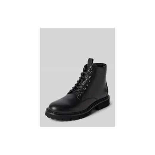 Buty sznurowane ze skóry z pętelką model ‘Juylo’ ze sklepu Peek&Cloppenburg  w kategorii Buty zimowe męskie - zdjęcie 178257717