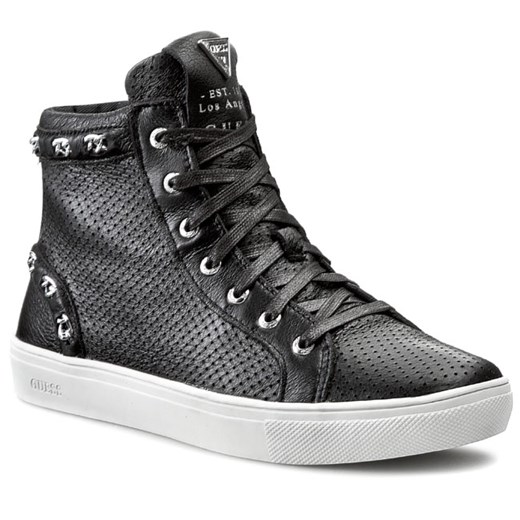 Sneakersy GUESS - Yaro FL2YAR LEA12  BLACK eobuwie-pl szary Półbuty damskie płaskie