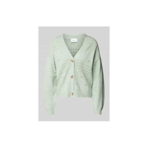 Kardigan z haftem angielskim model ‘RIL’ ze sklepu Peek&Cloppenburg  w kategorii Swetry damskie - zdjęcie 178257949