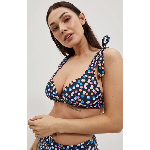Góra od bikini w kropki z miękkimi miseczkami L-SB-4005, Kolor granatowy, Rozmiar XL, Moodo ze sklepu Intymna w kategorii Stroje kąpielowe - zdjęcie 178259157
