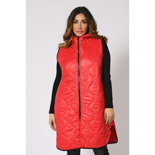Plus Size Company Kamizelka &quot;Horna&quot; w kolorze czerwonym ze sklepu Limango Polska w kategorii Kamizelki damskie - zdjęcie 178259339