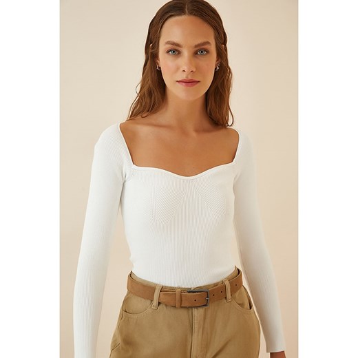 Happiness Istanbul Koszulka w kolorze białym Happiness Istanbul S/M Limango Polska wyprzedaż