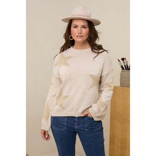 Curvy Lady Sweter w kolorze beżowym ze sklepu Limango Polska w kategorii Swetry damskie - zdjęcie 178260088
