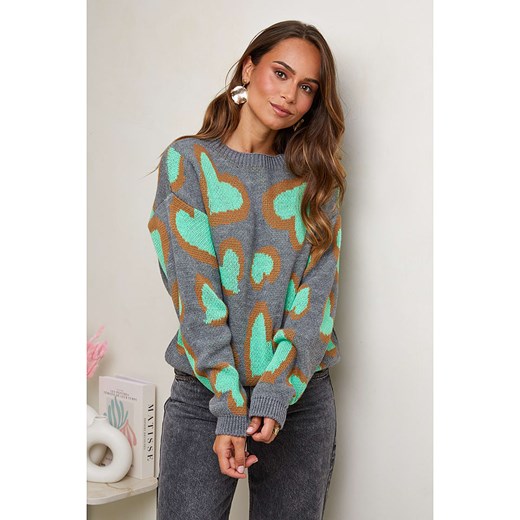 L'armoire de Suzette Sweter w kolorze szaro-turkusowym L'armoire De Suzette 36/38 okazja Limango Polska