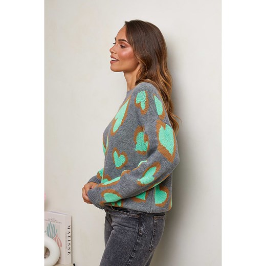 L'armoire de Suzette Sweter w kolorze szaro-turkusowym L'armoire De Suzette 36/38 okazyjna cena Limango Polska