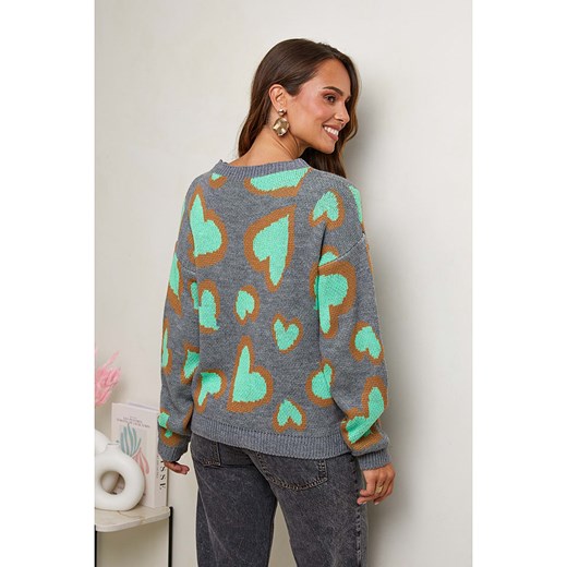 L'armoire de Suzette Sweter w kolorze szaro-turkusowym L'armoire De Suzette 36/38 okazja Limango Polska