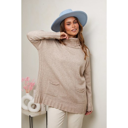 Soft Cashmere Golf w kolorze beżowym Soft Cashmere 34/36 okazja Limango Polska