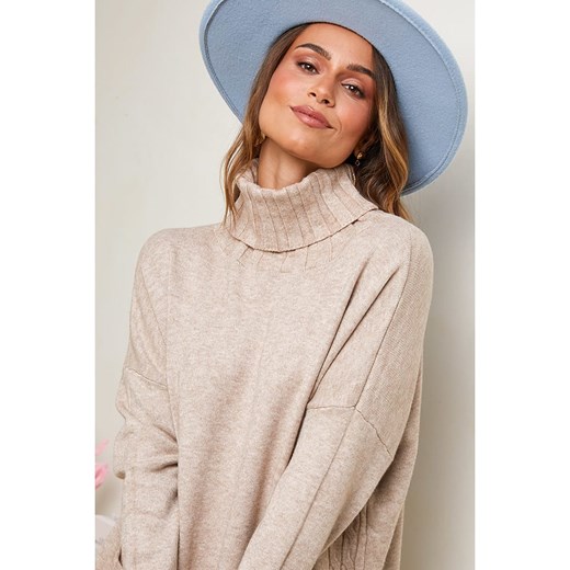 Soft Cashmere Golf w kolorze beżowym Soft Cashmere 34/36 Limango Polska okazja