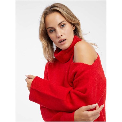 Sweter damski czerwony ORSAY z golfem