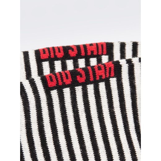 Skarpetki damskie czarne BIG STAR w paski