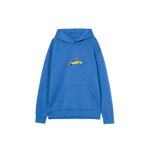 Cropp - Niebieska bluza z motywem gołębia - niebieski ze sklepu Cropp w kategorii Bluzy męskie - zdjęcie 178261527
