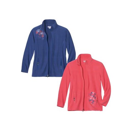 Zestaw 2 bluz z mikropolaru z haftami ze sklepu Atlas For Men w kategorii Bluzy damskie - zdjęcie 178262146