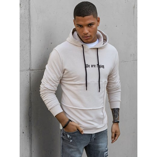 Bluza męska kamelowa Dstreet BX5477 ze sklepu DSTREET.PL w kategorii Bluzy męskie - zdjęcie 178264265
