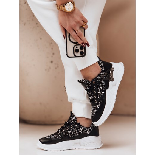Sneakersy damskie LAMI czarne Dstreet ZY0121 ze sklepu DSTREET.PL w kategorii Buty sportowe damskie - zdjęcie 178264277