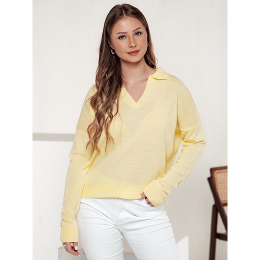 Sweter damski one size oversize VISTILLA cytrynowy Dstreet MY2415 ze sklepu DSTREET.PL w kategorii Swetry damskie - zdjęcie 178264405