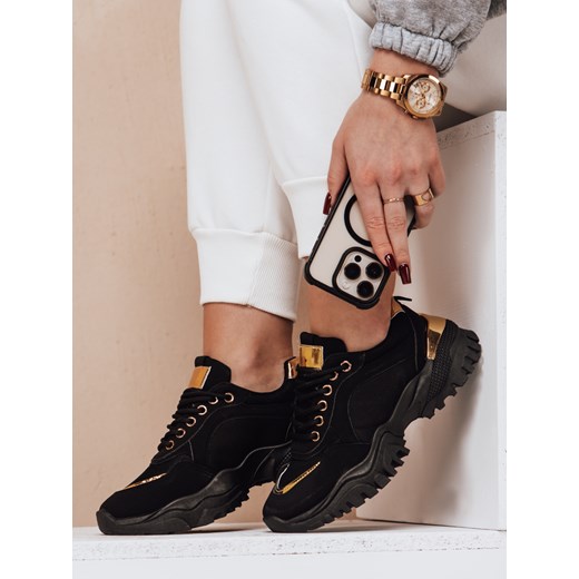 Sneakersy damskie LIZZE czarne Dstreet ZY0456 ze sklepu DSTREET.PL w kategorii Buty sportowe damskie - zdjęcie 178264457