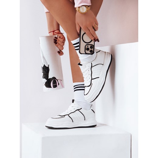 Sneakersy damskie WENNA białe Dstreet ZY0154 ze sklepu DSTREET.PL w kategorii Buty sportowe damskie - zdjęcie 178264488