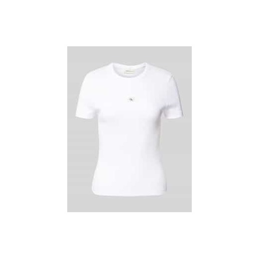 T-shirt z detalem z logo ze sklepu Peek&Cloppenburg  w kategorii Bluzki damskie - zdjęcie 178264597