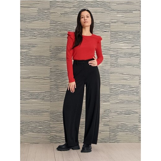 Sinsay - Bluzka z falbankami - czerwony Sinsay XXL Sinsay