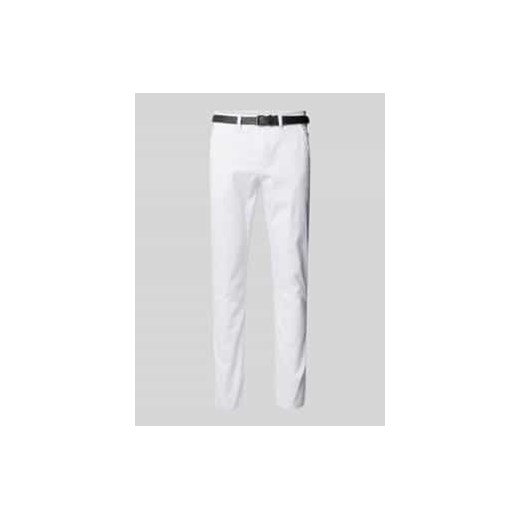 Chinosy o kroju classic stretch fit z paskiem ze sklepu Peek&Cloppenburg  w kategorii Spodnie męskie - zdjęcie 178267965