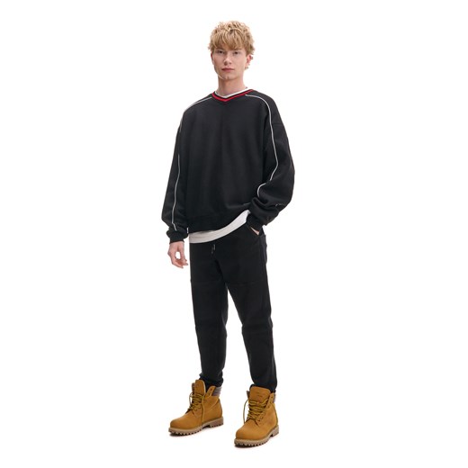 Cropp - Czarne spodnie joggery regular - czarny Cropp S STANDARD Cropp