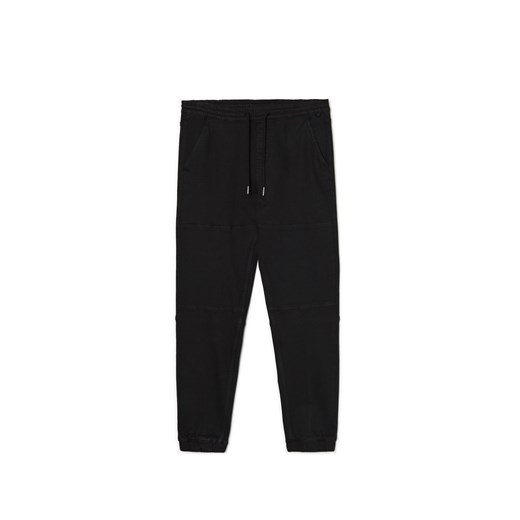 Cropp - Czarne spodnie joggery regular - czarny Cropp S STANDARD Cropp