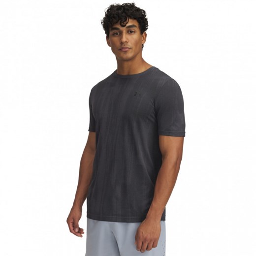 Męska koszulka treningowa Under Armour Vanish Seamless Novelty SS - szara ze sklepu Sportstylestory.com w kategorii T-shirty męskie - zdjęcie 178269568