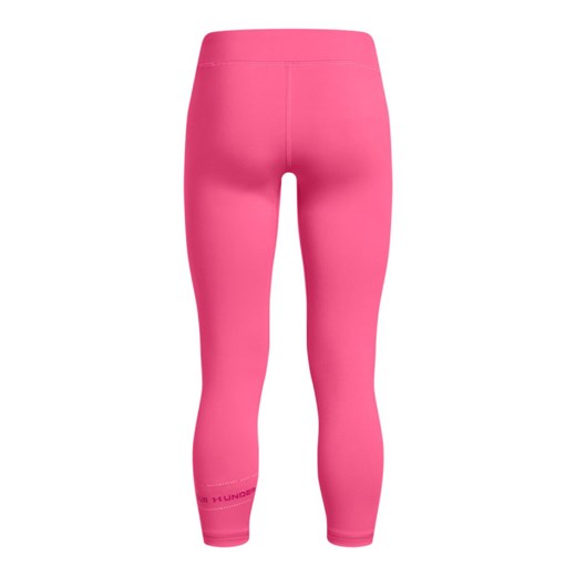 Dziewczęce legginsy treningowe Under Armour G Motion Branded Ankle Leg - różowe ze sklepu Sportstylestory.com w kategorii Spodnie dziewczęce - zdjęcie 178269579