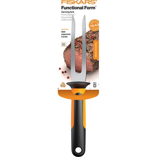 Fiskars Widelec &quot;Functional Form&quot; w kolorze czarno-pomarańczowym do mięsa - wys. 30 cm ze sklepu Limango Polska w kategorii Akcesoria kuchenne - zdjęcie 178269967