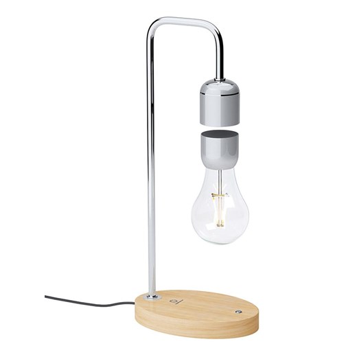 Designnest Lampa stołowa LED &quot;Levitating Lamp&quot; w kolorze srebrnym - 19 x 40 x 12 cm ze sklepu Limango Polska w kategorii Lampy stołowe - zdjęcie 178270007