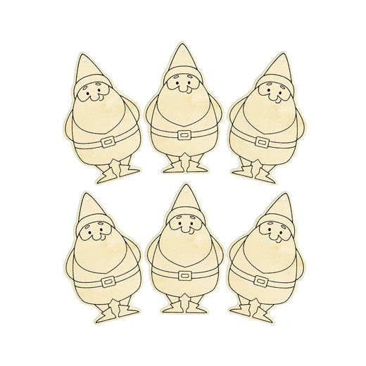 SUNNYSUE Drewniane zawieszki (6 szt.) w kolorze jasnobrązowym ze sklepu Limango Polska w kategorii Zabawki - zdjęcie 178271857