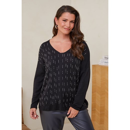 Curvy Lady Sweter w kolorze czarnym ze sklepu Limango Polska w kategorii Swetry damskie - zdjęcie 178271989