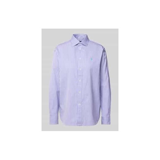 Bluzka koszulowa o kroju relaxed fit z wyhaftowanym logo ze sklepu Peek&Cloppenburg  w kategorii Koszule damskie - zdjęcie 178273556