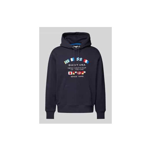 Bluza z kapturem z nadrukiem z logo ze sklepu Peek&Cloppenburg  w kategorii Bluzy męskie - zdjęcie 178273685