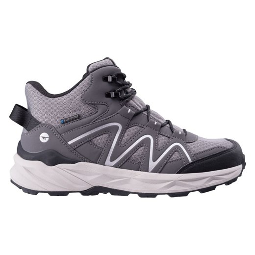 Buty Hi-Tec Henk Mid 92800622344 z membraną szare ze sklepu ButyModne.pl w kategorii Buty trekkingowe dziecięce - zdjęcie 178274598