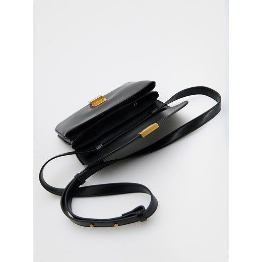 Reserved - Mini torebka z metalową klamrą - czarny Reserved ONE SIZE Reserved