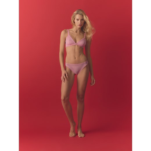 Reserved - Miękki biustonosz bez fiszbin - różowy Reserved L Reserved