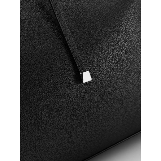 Reserved - Torebka shopper z troczkami - czarny Reserved ONE SIZE Reserved