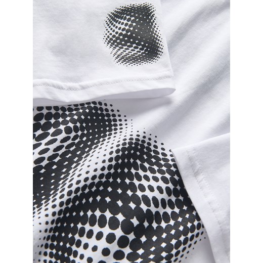 Reserved - Bawełniany t-shirt z nadrukiem - złamana biel Reserved 146/152 (10-11 lat) Reserved