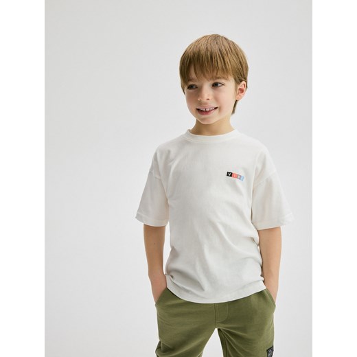 T-shirt chłopięce biały Reserved 