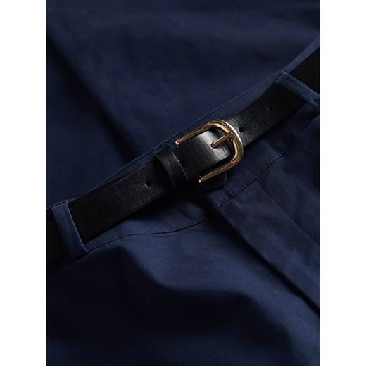 Reserved spodnie damskie granatowe z elastanu 