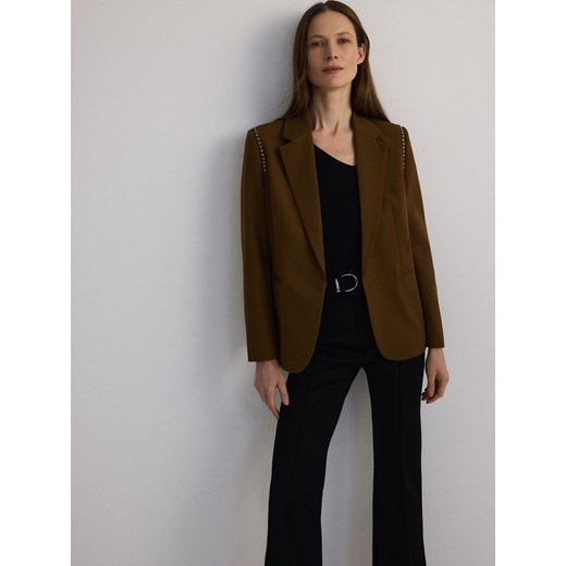 Reserved - Marynarka z domieszką wełny - brązowy Reserved S Reserved