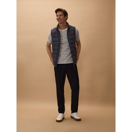 Reserved - T-shirt regular w paski - beżowy Reserved M Reserved