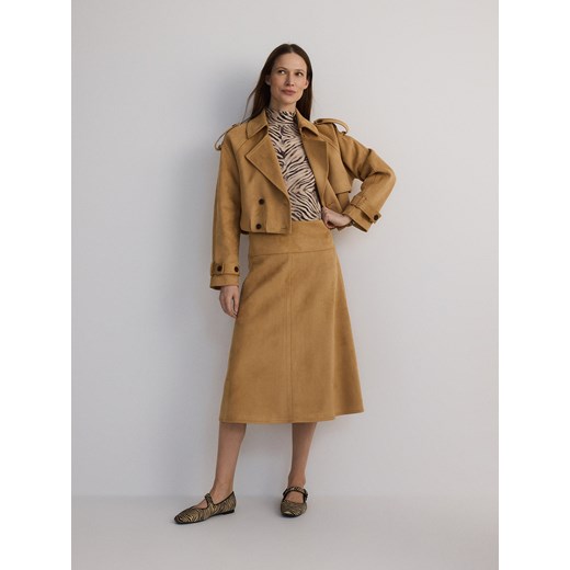 Beżowy płaszcz damski Reserved 