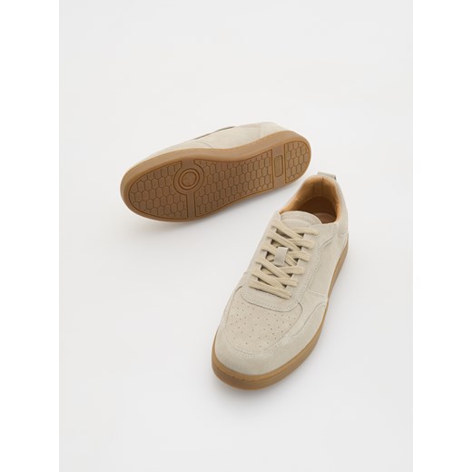 Reserved - Zamszowe sneakersy - beżowy Reserved 44 Reserved