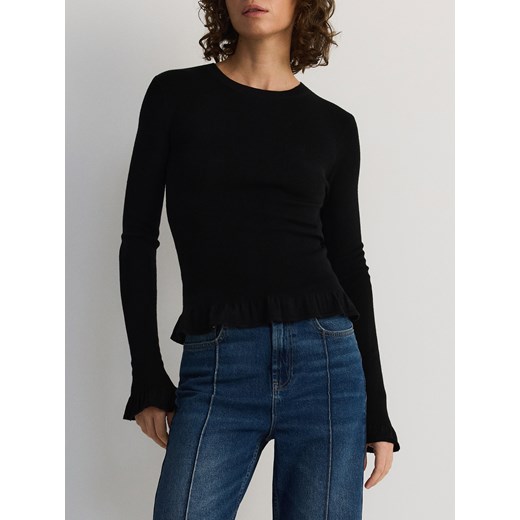 Reserved - Sweter z dodatkiem wełny - czarny Reserved XL Reserved